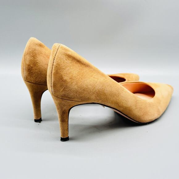 J Crew Shoes Womens 6.5 Brown Suede D'Orsay Pumps Pointed Toe Stiletto Heel - Picture 8 of 11